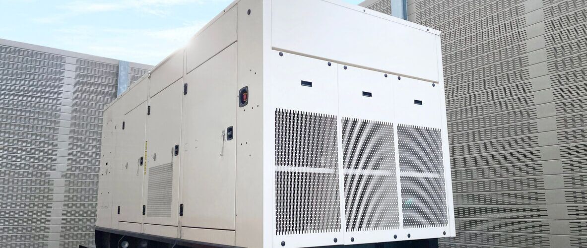 Industrial diesel generator installation for reliable commercial backup power
