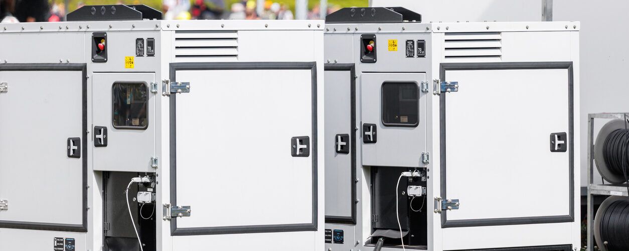 two silent backup generators installed for emergency power